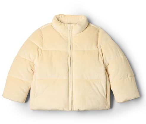 Amazon Essentials x Sofia Grainge Veste matelassée en velours pour petite fille, beige clair, 2 ans