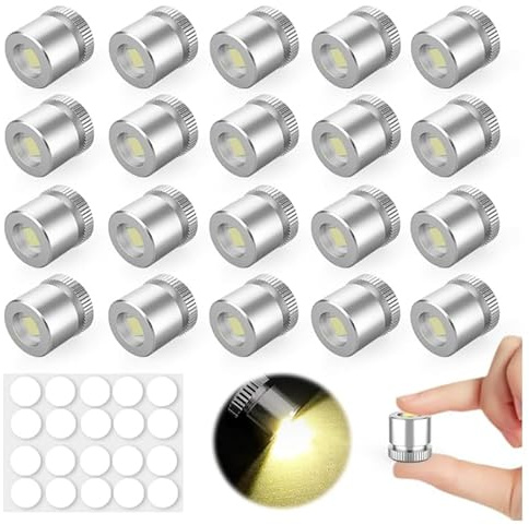 20 Stück Mini LED-Ballons Lichter, Warmweiß, Zum Basteln und Kleben, Geeignet für Puppenhäuser, Geburtstag, Party, Weihnachtstag