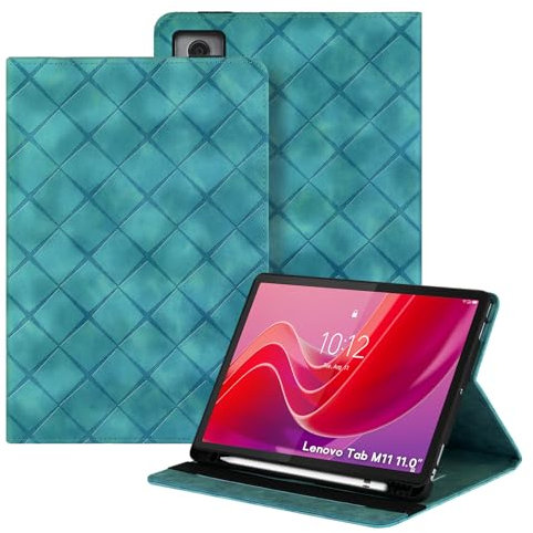 LSPCASA Custodia Per Lenovo Tab M11 2024 (11 Pollici) PU+TPU Materiale Cover Tablet Con Slot Per schede e Porta Penna Custodia Tablet Lenovo Tab M11(TB330FU/TB330XU)-Blu