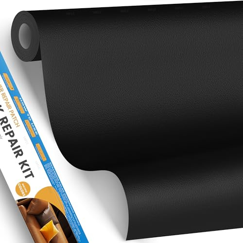 Kunstleder Selbstklebend Reparaturset, Leder Reparatur Set Schwarz | 40x80cm Selbstklebend Kunstleder Reparaturset, Leder Reparatur Patch Selbstklebend für Couch, Sofa, Autositz Möbel