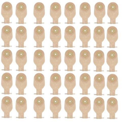 Orolotay 40 Bolsas de Ostomía de una Pieza, Bolsas Drenables para Colostomía, Ileostomía, Cuidado del Estoma, Bolsas de Colostomía con Válvula de Drenaje de 20-60 mm