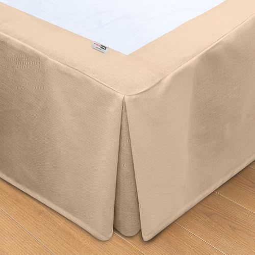 Wrappybag Mantovana Giroletto Matrimoniale 160 x 200 – Discesa Lunga fino a Terra – Rinnova e Protegge il Letto Contenitore – Colore Beige – 6 Misure Disponibili