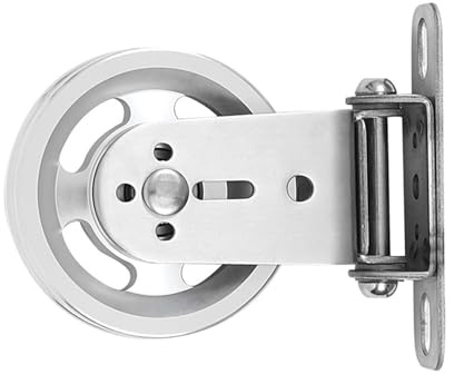 Rueda de polea para aparatos de fitness, ranura de aleación, rodamiento silencioso, disco silencioso de montaje en pared con cambio de 360°, de techo duradero para entrenamiento de cables y