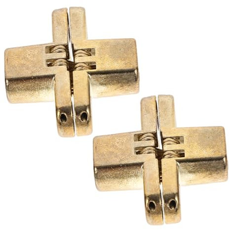 Ciieeo 2pezzi Cerniere Invisibili Per Tavolo in Lega Di Zinco Silentiose e Antiruggine Cerniere Incassate Senza Viti Per Porte e Pannelli Leggeri Adatte Casa e Locali Pubblici