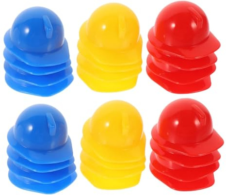 LOLIPPYY Stück Kleiner Kunststoff 30 Sicherheitshelm aus Puppen | Bauhelm Kinder, Hühnerhelm, Helm für Kleiner Puppe, Puppenhelm, Minihelme