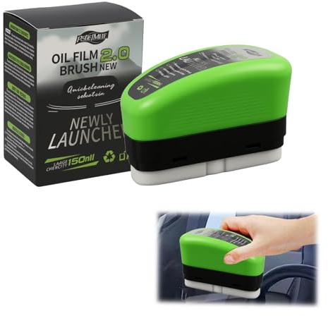 Eddrfy Automotive Oil Film Cleaning Brush with 150ml Clear Vision Glass Cleaner, Reusable Car Windshield Cleaner, Anti-Fog Rain Repellent, Oil Film Remover for Clear Window Visibility