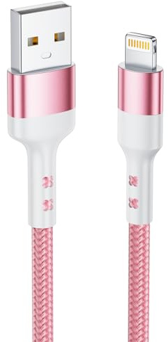 Baileku Câble iPhone 2M Cable Chargeur iPhone Charge Rapide Certifié MFi Câble USB Lightning Nylon Tressé Cordon Chargeur Lightning Fil pour iPhone 14 13 12 11 Pro Max XS XR X 8 7 6 6s SE, iPad