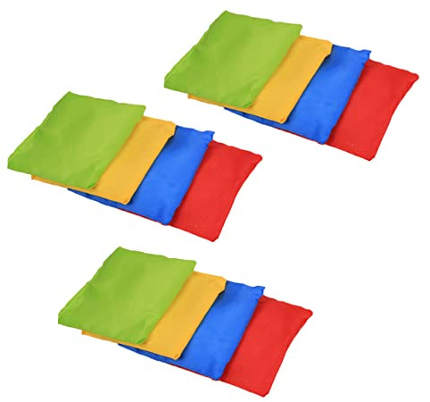 SUPVOX Juego De Sacos De Arena para Niños, 12 Piezas Tamaño Pequeño, Material Plástico y Tela, Colores Aleatorios, Juguete para Actividades Al Aire Libre y Juegos Infantiles