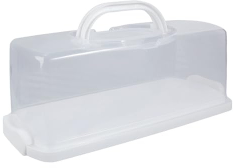 Thewasc Sealed Bread Holder With Ergonomic Handle Clear Case For Cake Slices Pastries Countertops Storage Solution Leak Proof Bakery Storage Box