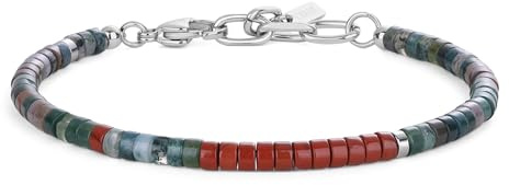 COAI Naturstenar herrarmband, hård sten Heishi-pärlarmband, 19+3cm, Sten, Agat Agat Jasper