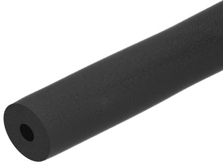 M METERXITY Pipe Insulation Foam Tube, 5/8(16mm) ID x 0.59(15mm) Thick x 6.6Ft Pipe Cover Wrap Roll, Hollow Pipe Cover for AC Unit/Guitar Stands/Exercise Machine Handle/Roof Rack [Black]