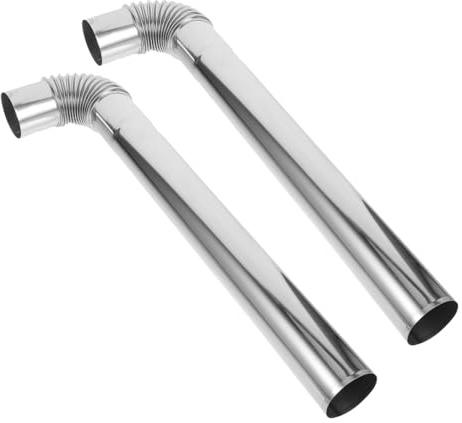 Warmhm 4pezzi Tubo Di Scarico in Acciaio Inossidabile Con Raccordi Gomito Per Riscaldamento Caminetti e Legna Estensione Per Per Uso Interno in Cucina