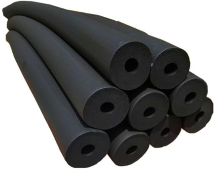 Outdoor Pipe Insulation for Winter Freeze Protection, 16 19 25 32 48 60 76 89 mm ID Flexible Waterproof Foam Tube Pipe Cover Black Insulation Tubing, Noise Reduction(T30mm X ID25mm X L1.9M)