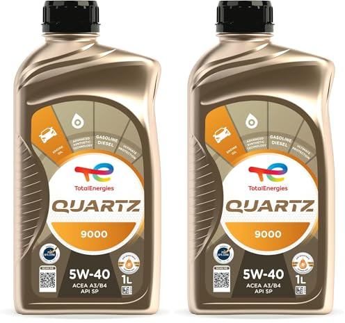 TOTAL quartz 9000 SAE 5W-40 Motoröl, 1L (Packung mit 2)