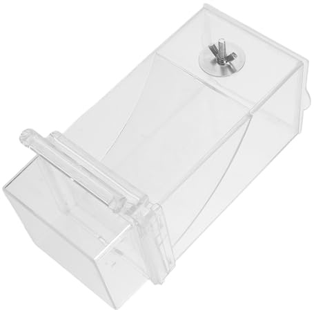Milisten Comedero Transparente para Loros y Codornices sin Ensuciar Dispensador Integrado de Alimento y Agua Plástico Resistente a Derrames para Jaulas Pequeñas 1 Unidad