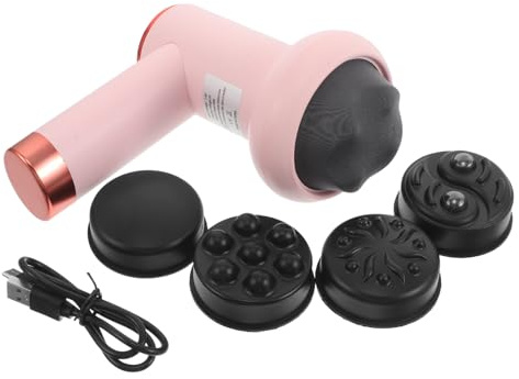 Homoyoyo Tragbares Nacken und Rückenmassagegerät mit Tiefenwirksamer Knettechnik Abs Material Rundes Design für Urlaub und Geschäftsreisen Handmassagegerät für Männer und Frauen