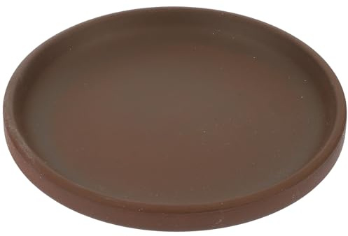 Toyvian Sottovaso Rotondo in Ceramica Resistente Diametro 12,5 Cm Vassoio Raccogli-Gocce per Piante da Interno ed Esterno, Accessorio per Vaso da Fiori e Base Decorativa per Giardinaggio