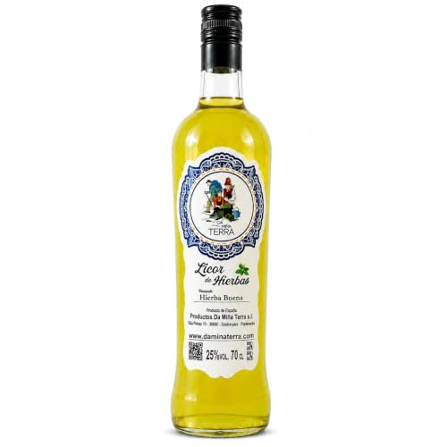 Da miña Terra - 700 ml - Variante  Hierbabuena  Licor de hierbas Gallego - 25% Vol.