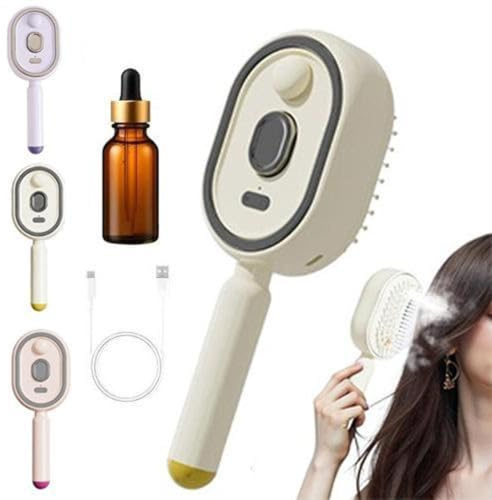 Spazzola Elettrica Lisciante A Vapore, Pettine Ricaricabile Districante, Con Olio E Misurino, Spazzola Lisciante A Vapore, Per Lisciare A Casa Capelli Ricci, Spessi, Lisci E Mossi, Donne, Ragazze