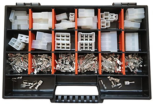Set Steckverbinder Gehäuse Flachsteckhülsen/Flachstecker 6,3x0,8 215 Teile