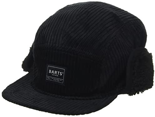Barts Rayner Cap mit Ohrenklappen Basecap Baseballcap Baumwollcap Cordcap (One Size - schwarz)