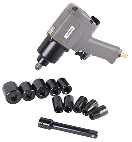 WELDINGER Profi Druckluft-Schlagschrauber im Set (Schlagkraft einstellbar bis 750 Nm)