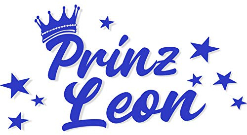 Kinder Motiv Wandtattoo & Namen - Kinderzimmer Aufkleber Wunschnamen - Jungen Prinz Kindernamen Text nach Wunsch mit Vorschau selbst gestalten