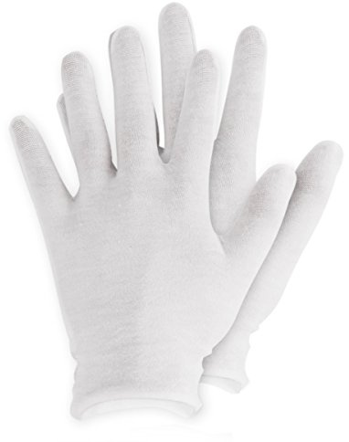 MSemis Weiße Handschuhe Baumwolle Stoffhandschuhe Atmungsaktiv Care Baumwollhandschuhe Zeremonielle Handschuhe für Ekzeme Hautpflege Schmuck Untersuchen Tägliche Arbeit