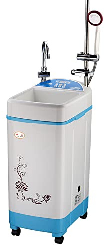 80L Home Storage Electric Water Heater with Shower Under The Sink Mobile Smart Instant Bathing Machine Smart Thermostat 220V 2000W
