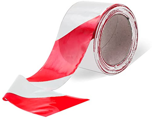 Signalband für Zonen, Beacons für Signal, Sicherheit und Warnung, 200 m Signalband - Ofituria (1 Band, rot/weiß)