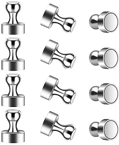 Aimants Puissants 12pcs Petit Aimant Frigo Neodyme N52 Aimants Tableau Magnétique 12 X 16 mm pour Réfrigérateur Tableaux Blancs Photos La carte Notes, Argent