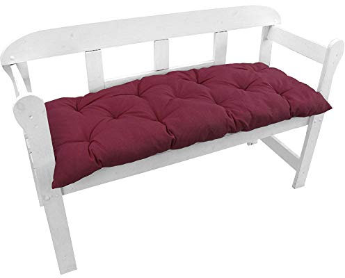 NYVI Bankauflage Ibiza 140x45 cm Beere - Polsterauflage für Gartenbänke Gemütlich & Langlebig - Sitzauflagen für Bänke Outdoor & Indoor - Sitzkissen Auflage Bank Sitzbank