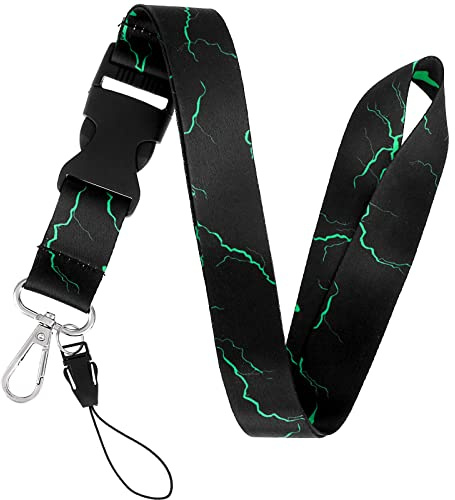 cobee Cordon porte-clés détachable (marbre noir et vert)