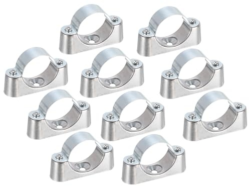SourcingMap Rohrhalterungen, Metall-Rohrschellen, Wand- und Deckenhalterung für 38 mm Rohrleitungen, 10 Stück