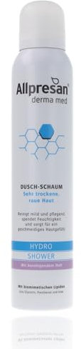 Allpresan Derma med Dusch-Schaum HYDRO SHOWER mit beruhigendem Duft - Zur milden Reinigung sehr trockener, rauer Haut - 200 ml