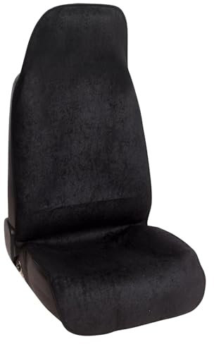 Susy Shop Coprisedile Anteriore Universale Per Auto Di Colore Nero, Antiscivolo Impermeabili Protezione Per Sedile Guidatore E Passeggero Da Sudore, Sporco O Peli Del Cane (1 Coprisedile)