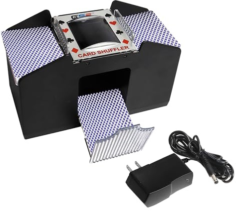 GSE 4-Deck Automatic Card Shuffler, AC/DC-Power & Battery-Operated Machines