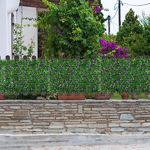 Ahuuen Cribado De Valla De Hiedra Artificial | Valla De Privacidad De Hojas De Hiedra Sintéticas | Rollo De Cribado De Setos Artificiales | Decoración para Jardín, Balcón, Exterior, Paneles Tacery