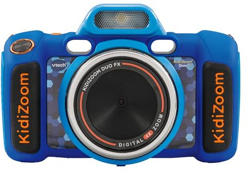 VTech KidiZoom Duo FX I Digitale Kinderkamera mit Selfie- und Videofunktion I Musik, Spiele und Fotoeffekte I Lernspielzeug Technik für kreative Kinder ab 4 Jahren I Für Jungen und Mädchen I Blau