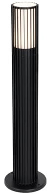 Qazqa - Design Design-Pollerleuchte für den Außenbereich schwarz 50 cm IP44 - Boris I Außenbeleuchtung - Aluminium Länglich - LED geeignet GU10