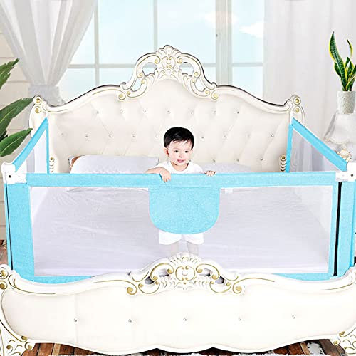 OHMG Bettgitter 180cm Bettschutzgitter Kinderbettgitter für Kinder Babybettgitter Klappbar,Kinderbett Kinderbettschutzgitter Rausfallschutz,Bett&Elternbett,Rausfallschutz Bett