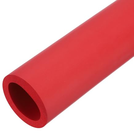 QUARKZMAN Schaumstoffschlauch für Griffunterstützung 30mm ID 44mm OD 1m Rot | Rohrisolierung außen Rohrummantelung