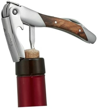 SHOWERORO Abridor De Botellas De Vino De Acero Inoxidable Multifunción Mango De Madera Sacacorchos Para Abrebotellas De Acero Inoxidable Abridor De Botellas De Vino