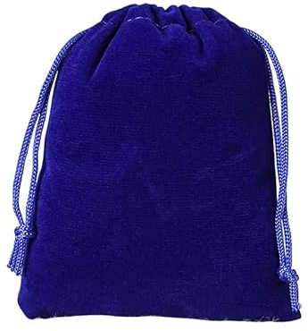 JUFO 12 Pieces Velvet Jewellery Pouches, Multi-Size Drawstring Gift Bags for Jewelry, ID Cards, Passports, Wedding, Party, and Anniversary Packaging(Royal Blue, 9x12cm-3.5x4.5)