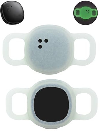 2pack Protective Case for Tile sticker 2024 Tags Anti-Loss Tracker Silicone Durable and Stylish Cover,Waterproof,Anti-fall,Dogs,Cats Locator Case, Luminous Green