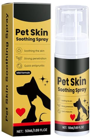 Fiorky 50 ML de Soins de la Peau de Compagnie Spray de la Peau Formule Douce apaisant Les démangeaisons en Relief Spray soulagement l'inconfort pour Chiens