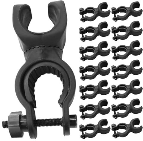 ibasenice 20 Supporto per Bastone Passeggio con Clip per Torcia Accessori Manubrio Leggeri per Scooter Deambulatore e Rotelle Facile Installazione per
