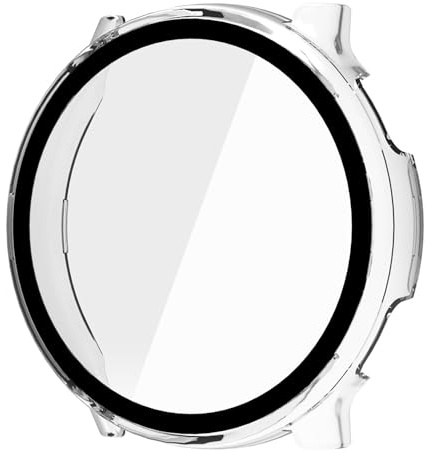 Geavonyg Custodia Protettiva per Copertura Anti-Scratch+Protezione dello Schermo per Attivi 5 Smartwatch con Gusci Duri con Pellicola in Vetro Temperato Copertatura Leggera Case Leggera Porta Grazi