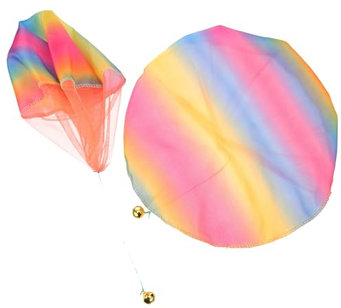 CIYODO 2pcs Children Parachute Toys Hand Throw Flying Toy
