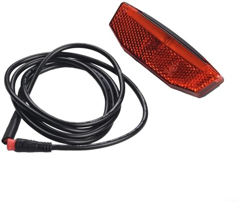Desiumite 36 V/48 V elektrisches LED-Rücklicht mit 120 cm Kabel für E-Bike und E-Scooter (wasserdichter Stecker)